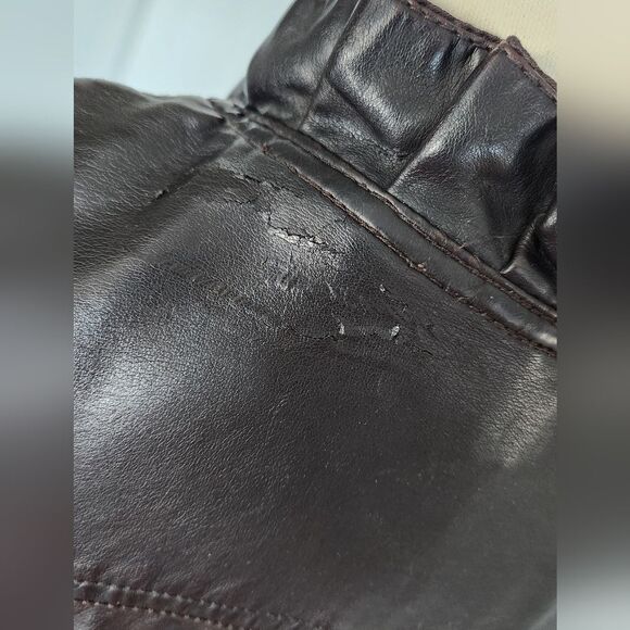 INC International Concepts brown faux leather belted jacket - Picture 6 of 11